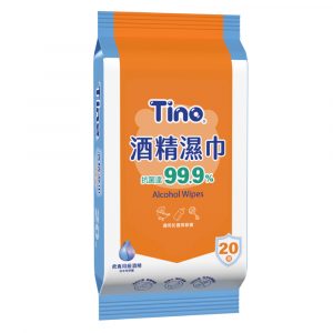 Tino 酒精濕紙巾(20抽x60包/箱)