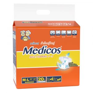 安爽Medicos 全功能成人紙尿褲 M-L號 (20片x6包/箱)Tino 小安安 嬰兒柔濕紙巾加厚型(80抽x12包/箱)